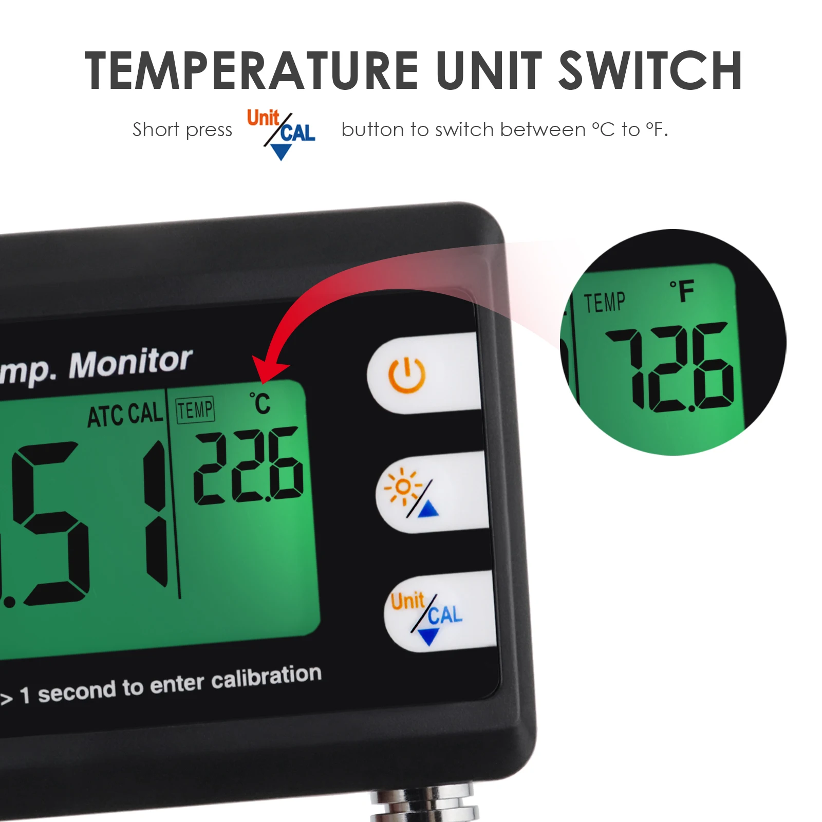Digital Combo pH & Temperature Meter, Aquarium Thermometer pH Monitor with Automatic Calibration Function
Digital Combo pH & Temperature Meter, Aquarium Thermometer pH Monitor with Automatic Calibration Function