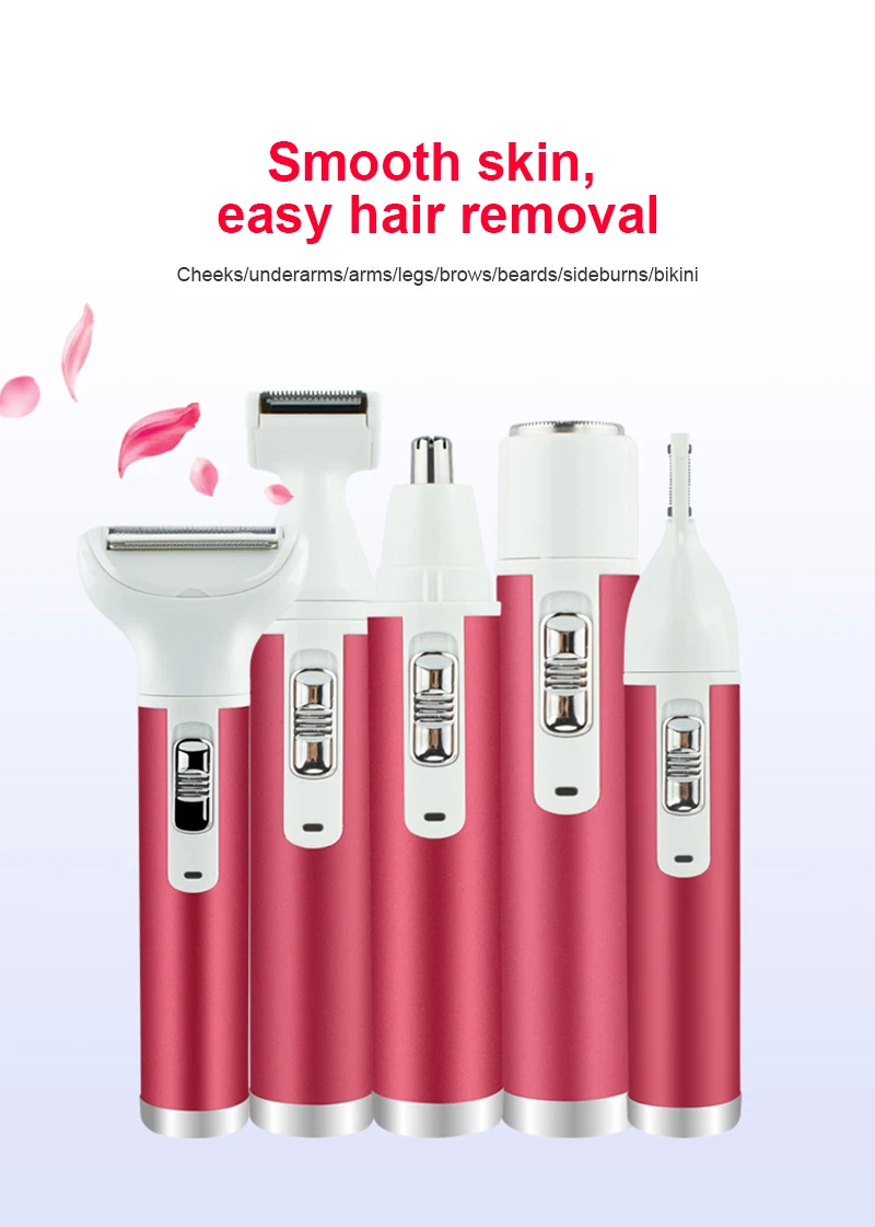 USB 5 in 1 Rechargable Epilator Ladies dedicated Multifunction Shaver Stripper Electric Body Hair Removal Eyebrow Repair Safe
USB 5 in 1 Rechargable Epilator Ladies dedicated Multifunction Shaver Stripper Electric Body Hair Removal Eyebrow Repair Safe