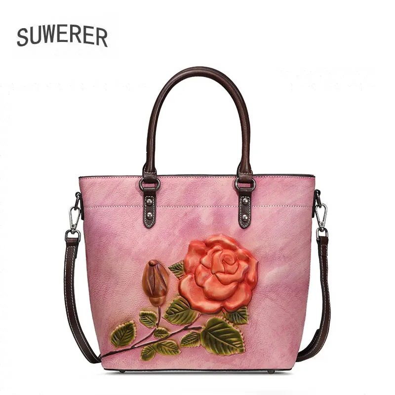 SUWERER Women Genuine Leather bags famous brand women bags 2020 new luxury handbags women bags designer toet bag Embossing bag
SUWERER Women Genuine Leather bags famous brand women bags 2020 new luxury handbags women bags designer toet bag Embossing bag