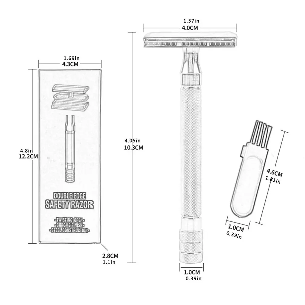 Mens Manual Shavers Classic Safety Razor Metal Razor With Brush Double Edge Mens Hand Shaver Old Style Razor
Mens Manual Shavers Classic Safety Razor Metal Razor With Brush Double Edge Mens Hand Shaver Old Style Razor