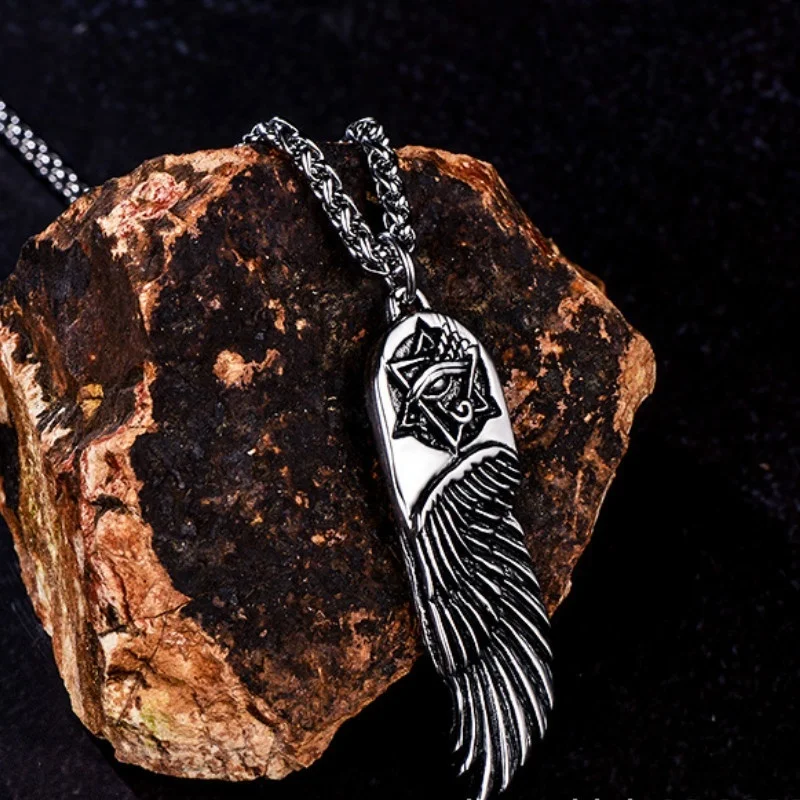 Fashion Trendy Retro Feather Wing Pendant Necklace Trendy Male Gothic Punk Hip Hop Rock Motorcycle Accessories Gift Wholesale
Fashion Trendy Retro Feather Wing Pendant Necklace Trendy Male Gothic Punk Hip Hop Rock Motorcycle Accessories Gift Wholesale