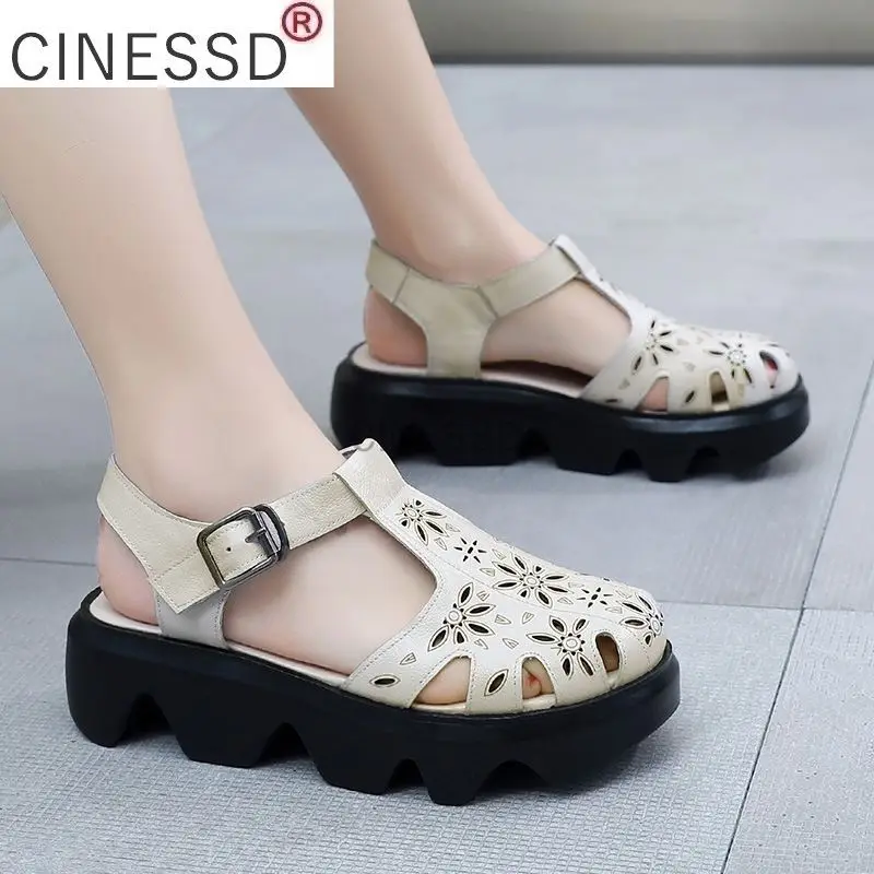 Women's Sandals Genuine Leather Platform Sandal 2021 Summer Thick Sole High Heels Ladies Sandal Summer Shoes For Women
Women's Sandals Genuine Leather Platform Sandal 2021 Summer Thick Sole High Heels Ladies Sandal Summer Shoes For Women