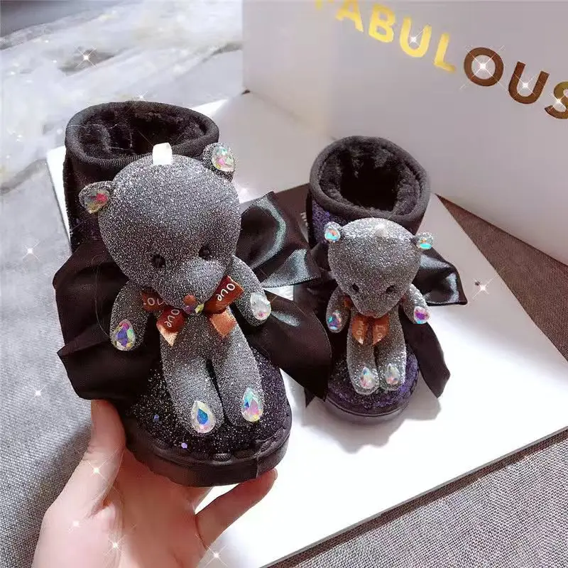 Children Plush Snow Boots 2021 Autumn and Winter Girls Cute Rabbit PU Shoes 5-12 Years Old Kids Warm Plush Pink Black Size 26-36
Children Plush Snow Boots 2021 Autumn and Winter Girls Cute Rabbit PU Shoes 5-12 Years Old Kids Warm Plush Pink Black Size 26-36