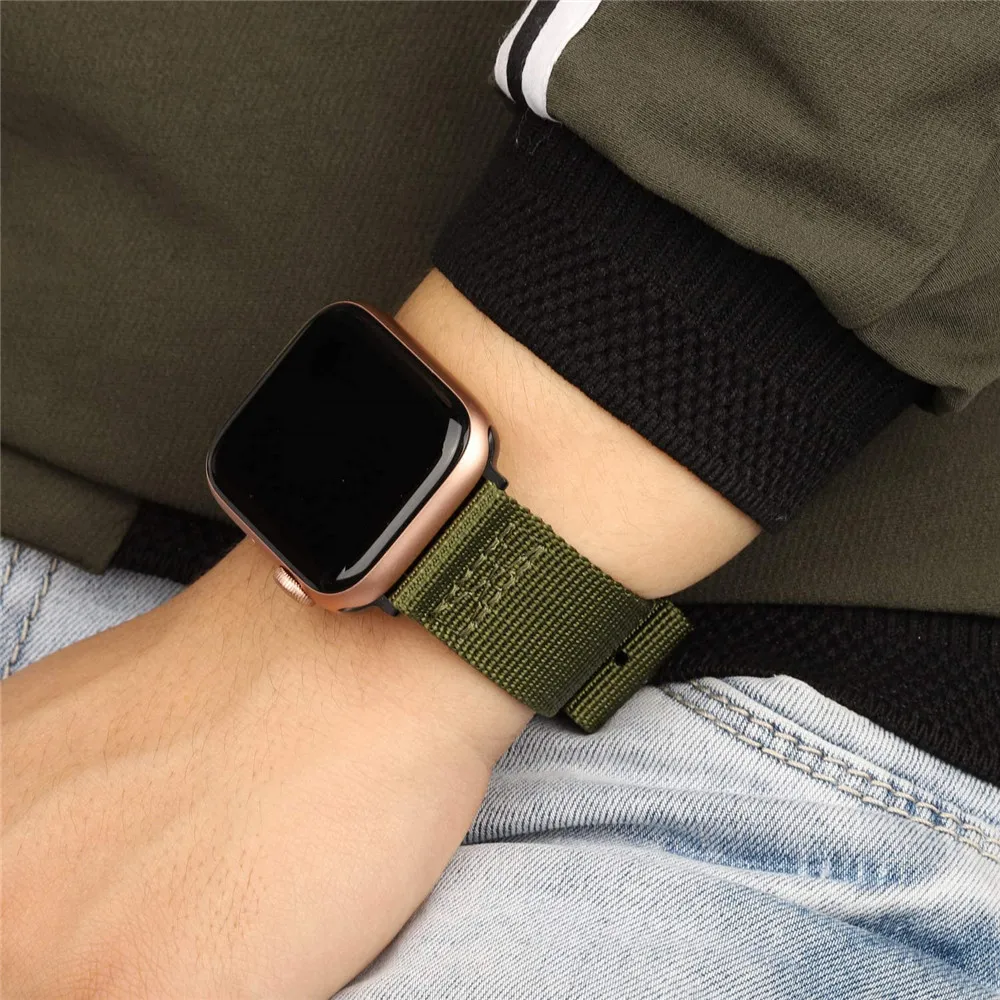 Nylon Watch Straps for Apple Watch Band 40mm 44mm Series 6 SE Breathable Sport Wriststrap for iWatch 1 2 3 4 5 6 SE 38mm 42mm
Nylon Watch Straps for Apple Watch Band 40mm 44mm Series 6 SE Breathable Sport Wriststrap for iWatch 1 2 3 4 5 6 SE 38mm 42mm