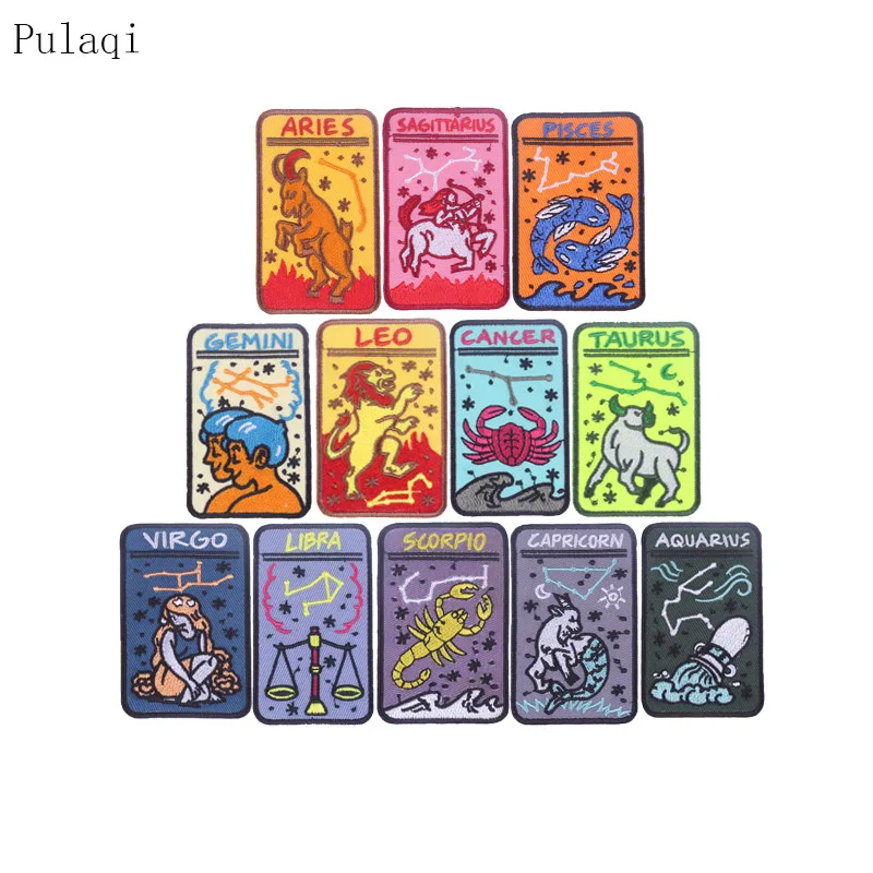 Pulaqi Twelve Constellation Patches For Backpack Aquarius Sagittarius Pisces Patch Iron On Embroidered Patches For Clothes
Pulaqi Twelve Constellation Patches For Backpack Aquarius Sagittarius Pisces Patch Iron On Embroidered Patches For Clothes
