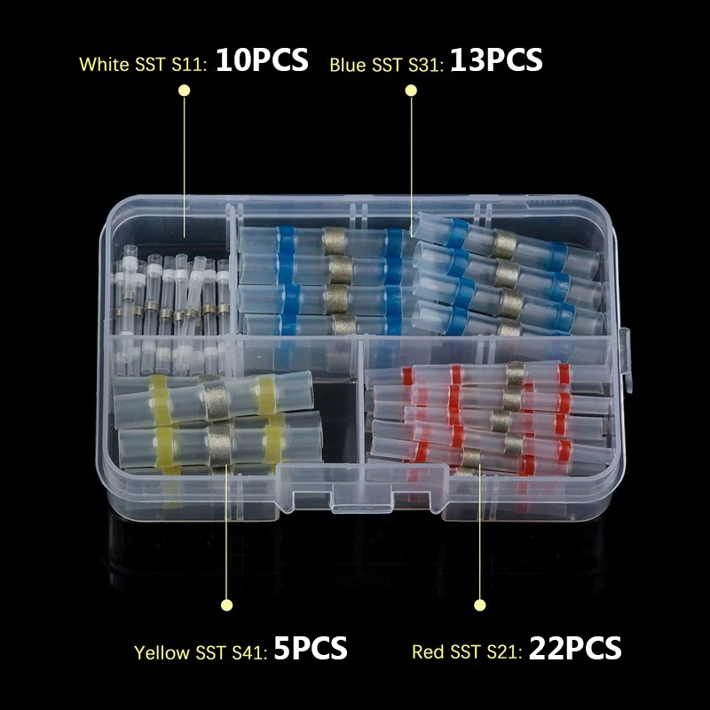 5/10/20/30/50PCSInsulated Wire connectors Solder Seal Sleeves Heat Shrink Butt Wire Connectors Electrical Cable Splice Solder
5/10/20/30/50PCSInsulated Wire connectors Solder Seal Sleeves Heat Shrink Butt Wire Connectors Electrical Cable Splice Solder
