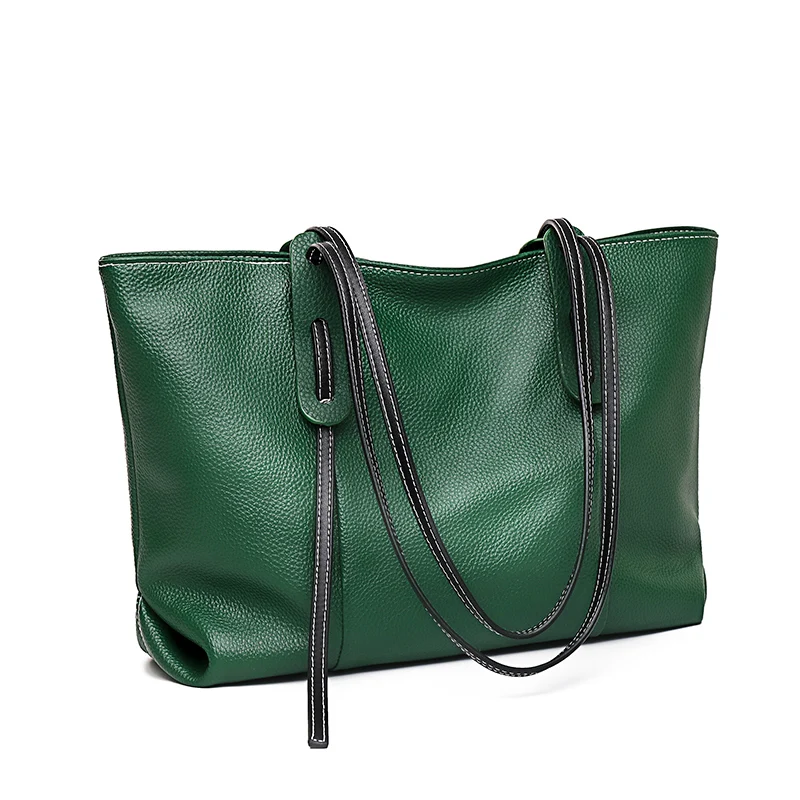 Сумка на плечо женская из 100% натуральной кожи, саквояж большой вместимости, роскошный брендовый тоут, повседневный мессенджер 
Сумка на плечо женская из 100% натуральной кожи, саквояж большой вместимости, роскошный брендовый тоут, повседневный мессенджер