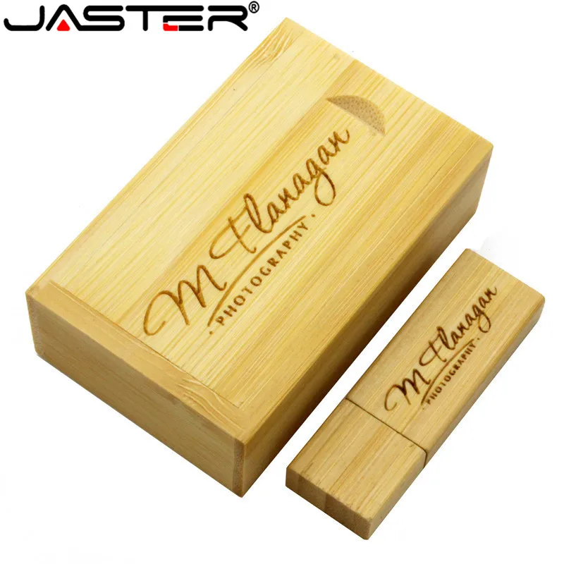 Деревянный бамбуковый usb-накопитель JASTER USB2.0 с коробкой usb-флеш-накопитель личный