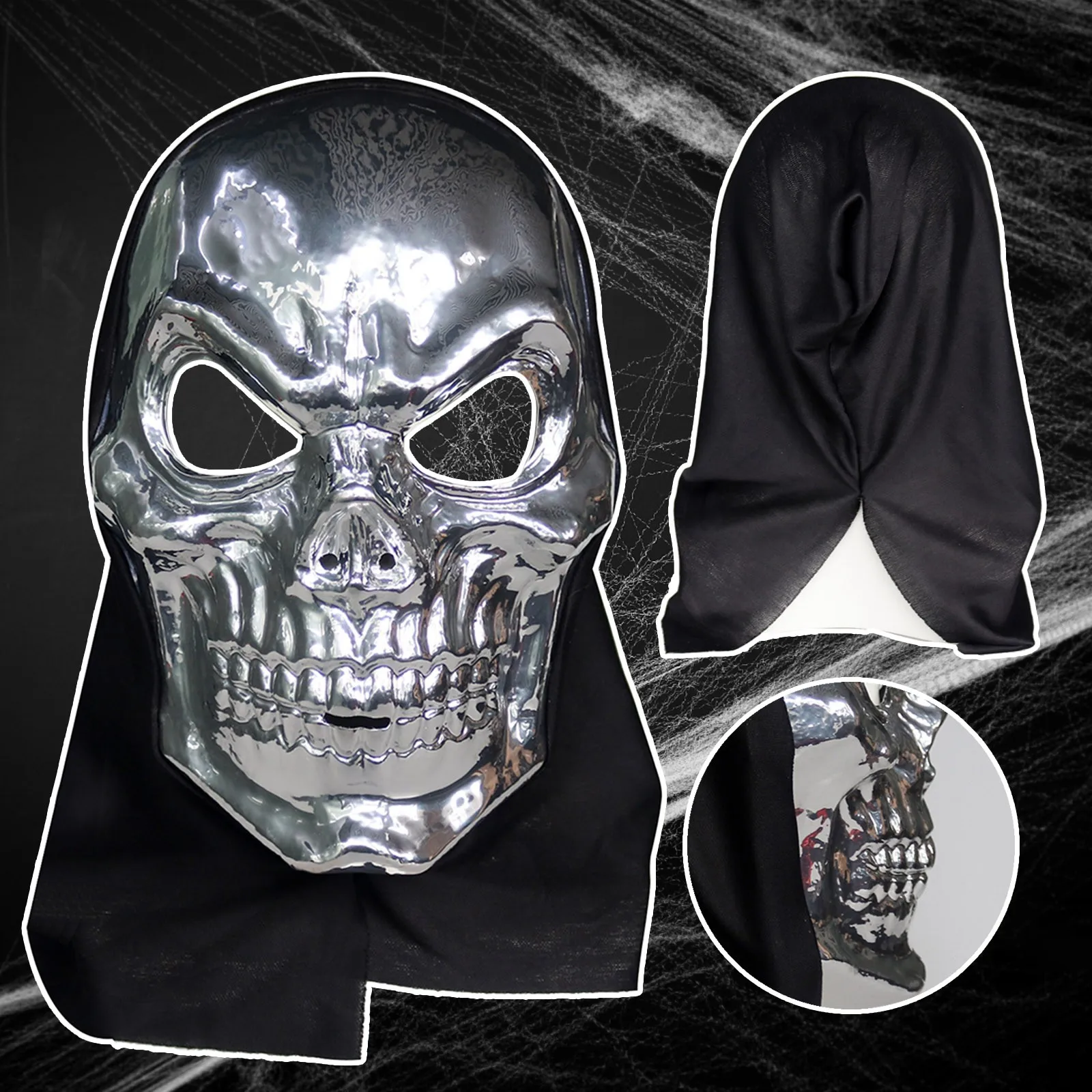 Horror Halloween Cosplay Skull Mask Retro Imitation Gold And Silver Mask Bar Trick Mask Horror Party Decoration Festival Gift #Q
Horror Halloween Cosplay Skull Mask Retro Imitation Gold And Silver Mask Bar Trick Mask Horror Party Decoration Festival Gift #Q