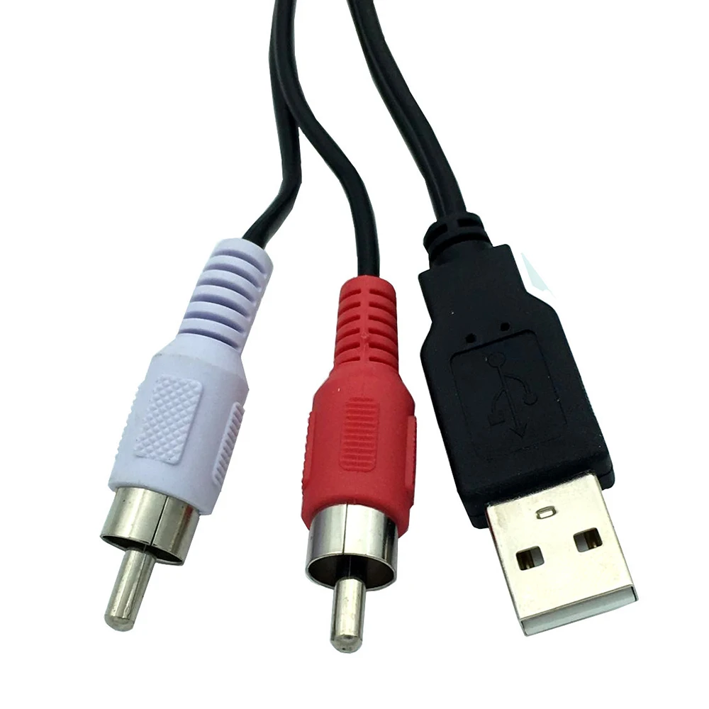 USB A Female to 2 RCA Male Extension Cable Audio Video adapter 1.5 m / 5ft 
USB A Female to 2 RCA Male Extension Cable Audio Video adapter 1.5 m / 5ft