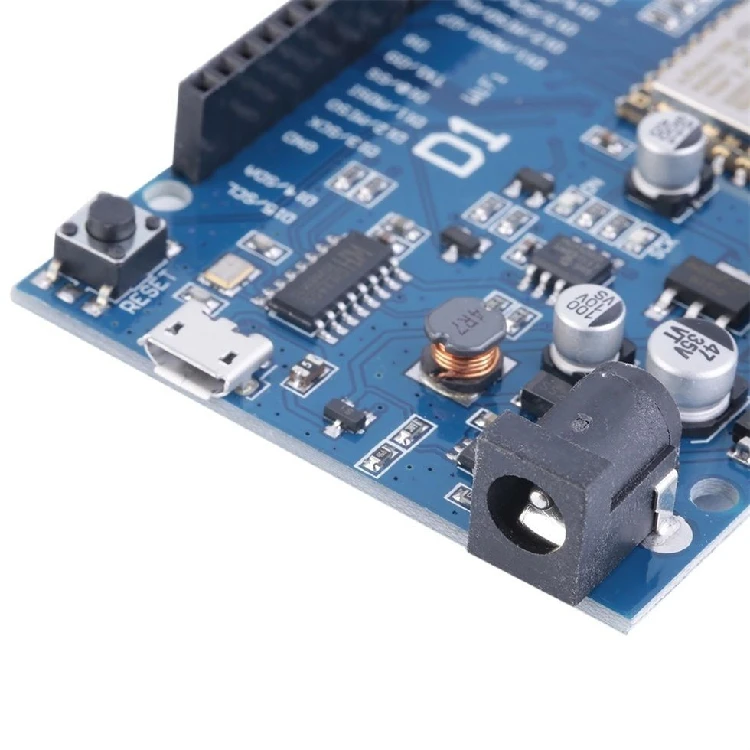 WeMos D1 WiFi UNO R3 development board based on ESP8266 ESP-12E compatible with Arduino
WeMos D1 WiFi UNO R3 development board based on ESP8266 ESP-12E compatible with Arduino