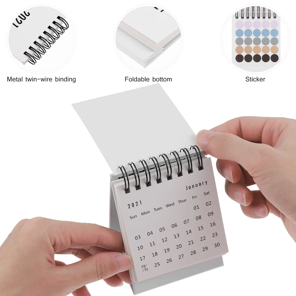 STOBOK Mini 2021 Desk Calendar Coil Calendar Standing Calendar Daily Scheduler Agenda Planner for Home Office (White)
STOBOK Mini 2021 Desk Calendar Coil Calendar Standing Calendar Daily Scheduler Agenda Planner for Home Office (White)