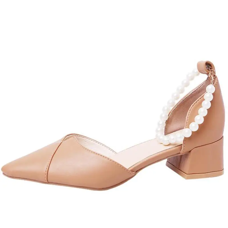Ladies Shoe High Heels Sandals Women Summer New Fashion Square Heels Pointed Toe String Bead Women's Pumps Single Shoe Sandal
Ladies Shoe High Heels Sandals Women Summer New Fashion Square Heels Pointed Toe String Bead Women's Pumps Single Shoe Sandal