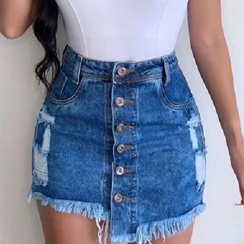 Denim Short Skirt Women Fringed Buttons Frayed Irregular Holes Mini Skirts Female 2021 Spring Summer Bodycon Ladies Bottoms y2k
Denim Short Skirt Women Fringed Buttons Frayed Irregular Holes Mini Skirts Female 2021 Spring Summer Bodycon Ladies Bottoms y2k