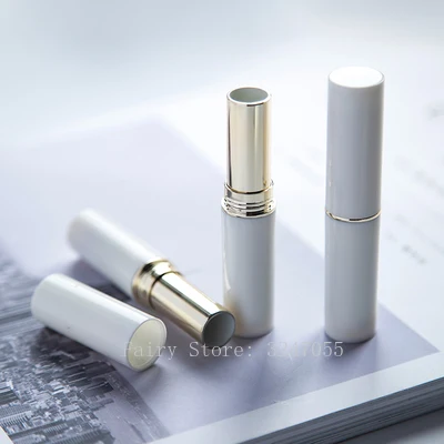 

10-100pcs White Gold Silver Round Direct Hot Filling Lipstick Tube Lip Balm Container Empty Lipstick Shell Packaging Homemade