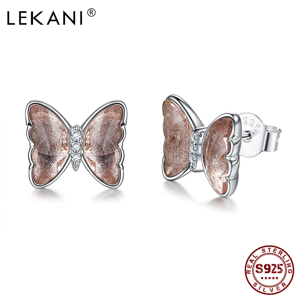 LEKANI 925 Sterling Silver Earring Luxury Butterfly Women Earrings Pink Austria Crystal Fine Jewelry Hot Selling Party Gift
LEKANI 925 Sterling Silver Earring Luxury Butterfly Women Earrings Pink Austria Crystal Fine Jewelry Hot Selling Party Gift