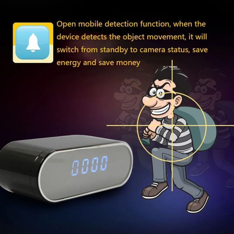 INQMEGA New 1080P HD Clock Baby Camera WIFI Control Concealed IR Night View Alarm Low Power Camcorder Digital Video Mini DVR
INQMEGA New 1080P HD Clock Baby Camera WIFI Control Concealed IR Night View Alarm Low Power Camcorder Digital Video Mini DVR