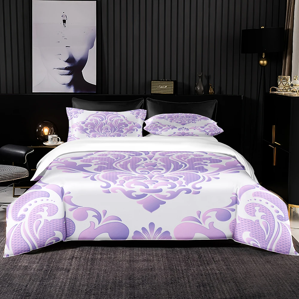 Vintage Design Bedding Set Purple Rose Duvet Cover 220x240 with Pillowcase Super Luxury Super King Size Bed Set
Vintage Design Bedding Set Purple Rose Duvet Cover 220x240 with Pillowcase Super Luxury Super King Size Bed Set