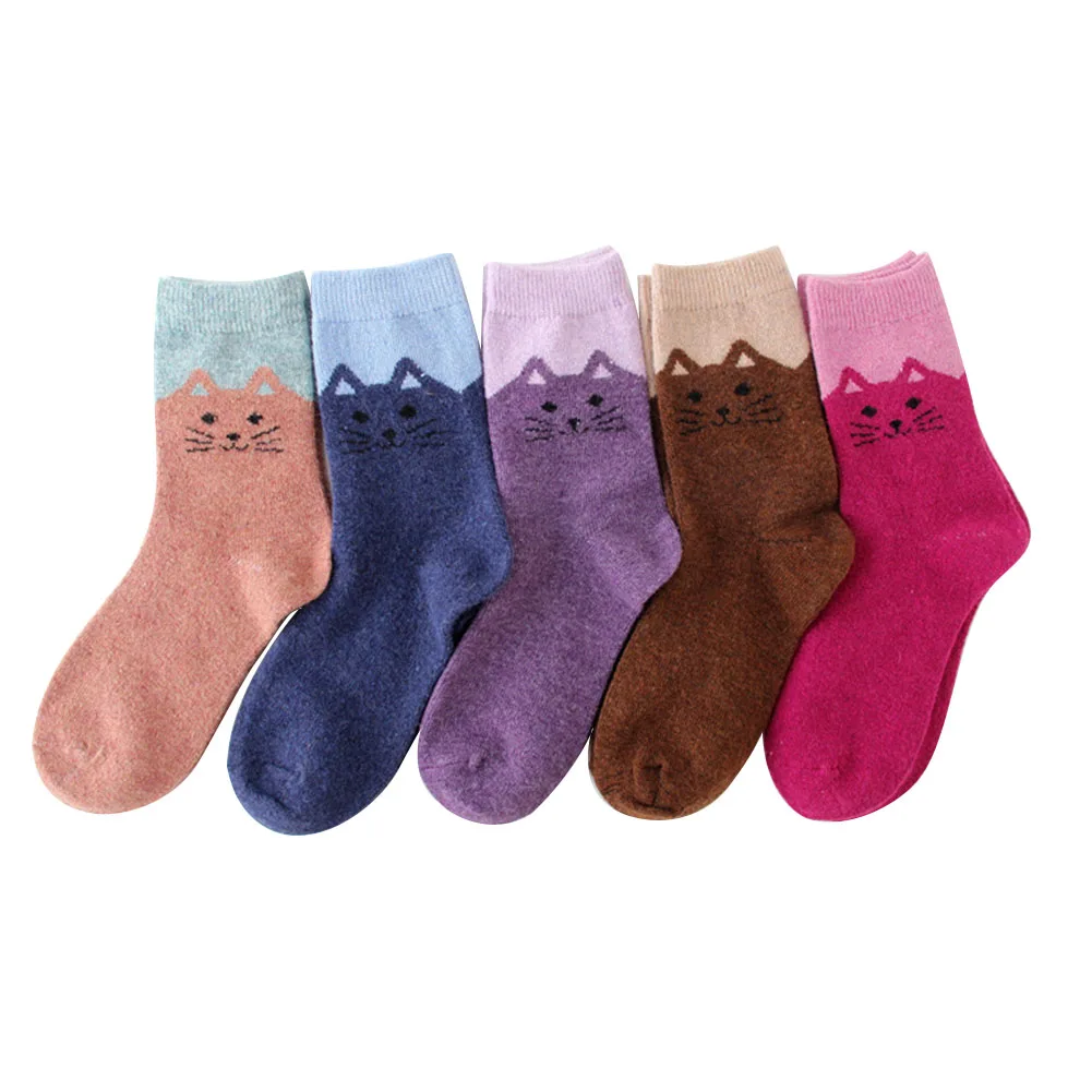 3pairs Thickened Winter Warm Adults Gift Women Socks Casual Accessories Sport Knit Soft Artificial Wool Cute Cat Daily Cartoon
3pairs Thickened Winter Warm Adults Gift Women Socks Casual Accessories Sport Knit Soft Artificial Wool Cute Cat Daily Cartoon