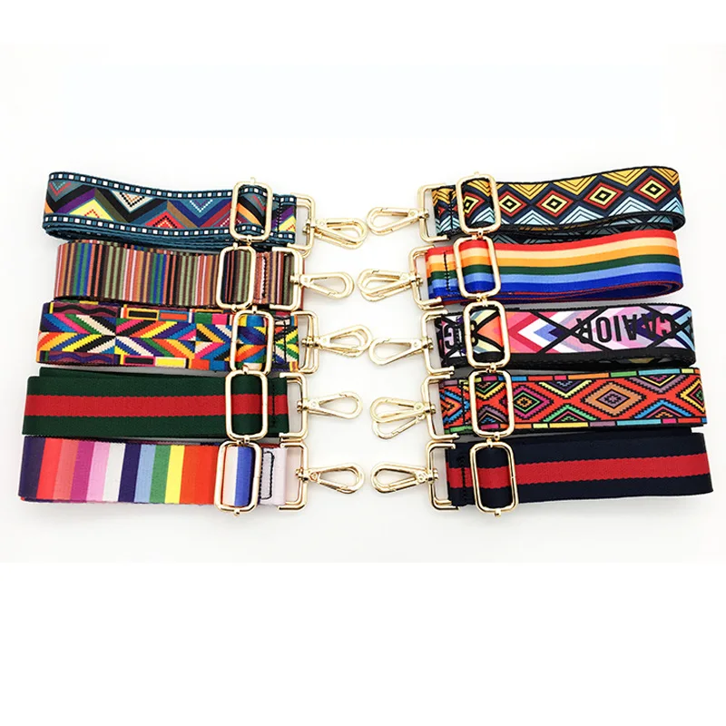 Stripes Nylon Strap for Shoulder Bag Geoetric Wide Handle Gold Hanger Belt Straps for Crossbody Women Bag Chain Bag Handles
Stripes Nylon Strap for Shoulder Bag Geoetric Wide Handle Gold Hanger Belt Straps for Crossbody Women Bag Chain Bag Handles