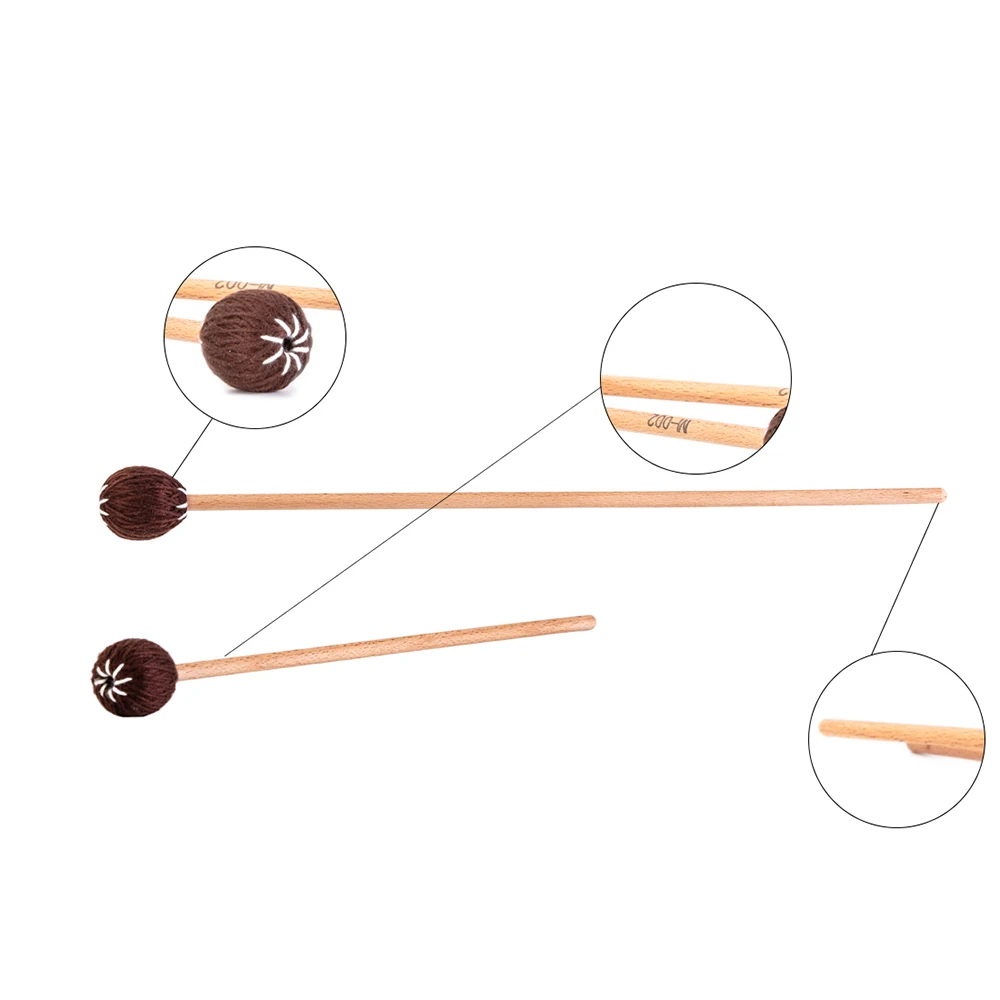 1 Pair Marimba Mallets Medium Hard with Blend Yarn Head Beech Wood Handle 
1 Pair Marimba Mallets Medium Hard with Blend Yarn Head Beech Wood Handle