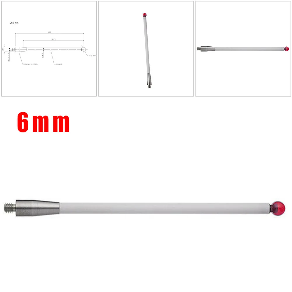 CMM Touch Probe Stylus Rubine Ball Ceramic Stem M4 CMM A-5003-3712 Tools Touch Probe CMM Machines Comparators Detection Device
CMM Touch Probe Stylus Rubine Ball Ceramic Stem M4 CMM A-5003-3712 Tools Touch Probe CMM Machines Comparators Detection Device