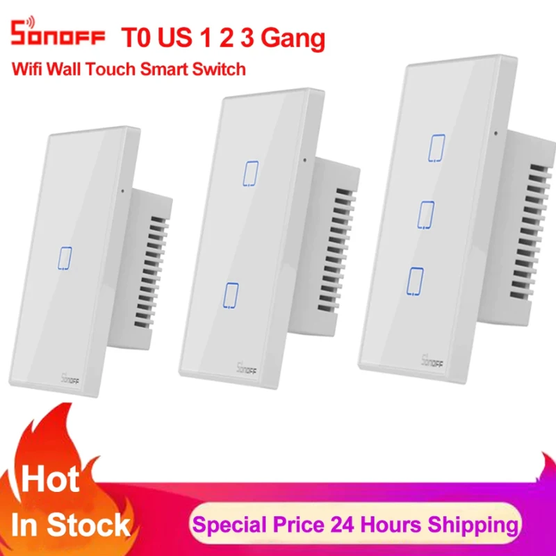 Переключатель Sonoff TX T0 US 1 2 3 Gang Wifi, умный дом, дистанционное управление, настенный сенсорный выключатель света с таймером, работает с Alexa Google ...
Переключатель Sonoff TX T0 US 1 2 3 Gang Wifi, умный дом, дистанционное управление, настенный сенсорный выключатель света с таймером, работает с Alexa Google ...