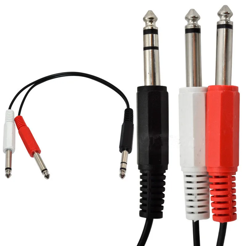 6.35 mm to 2 x 6.35 mm, Gold-Plated6.35mm 1/4" TRS Male to Dual 6.35mm 1/4" TS Male Mono Insert Cable Stereo Audio Adapter
6.35 mm to 2 x 6.35 mm, Gold-Plated6.35mm 1/4" TRS Male to Dual 6.35mm 1/4" TS Male Mono Insert Cable Stereo Audio Adapter