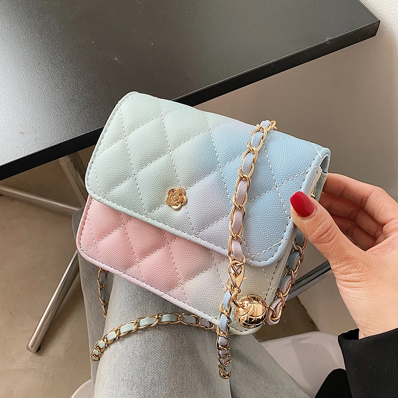 2021 Gradient Mini Lingge PU Leather Flap Crossbody Bag for Women Female Summer Chain Shoulder Handbags and Purses
2021 Gradient Mini Lingge PU Leather Flap Crossbody Bag for Women Female Summer Chain Shoulder Handbags and Purses