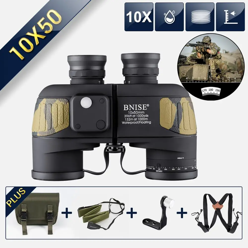 BNISE 10x50 HD Hunting Binoculars Zoom High Power Optics Professional Waterproof Sports Telescope BAK4 Prism Glass
BNISE 10x50 HD Hunting Binoculars Zoom High Power Optics Professional Waterproof Sports Telescope BAK4 Prism Glass