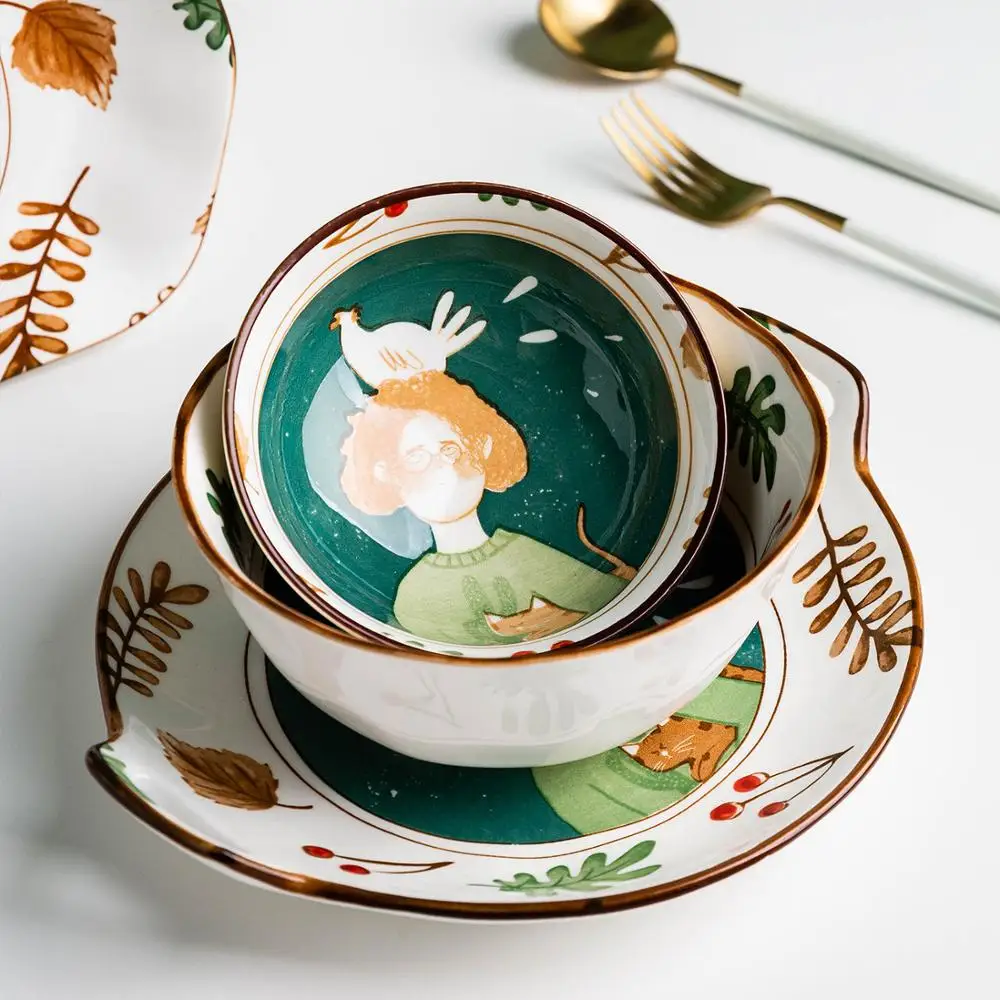 Cartoon Fairy Forest Tableware Baking Pan With Handle Rectangular Round Plate Salad Noodles Bowl Baking Dish Tray
Cartoon Fairy Forest Tableware Baking Pan With Handle Rectangular Round Plate Salad Noodles Bowl Baking Dish Tray