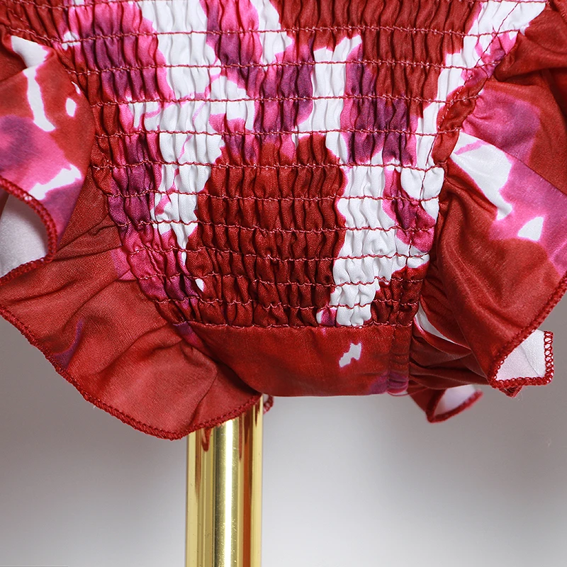 SISPELL Print Hit Color Fro Female Two Piece Set Tube Top Lantern Long Sleeve Cropped Top High Waist Slimming Shorts Women's Set
SISPELL Print Hit Color Fro Female Two Piece Set Tube Top Lantern Long Sleeve Cropped Top High Waist Slimming Shorts Women's Set