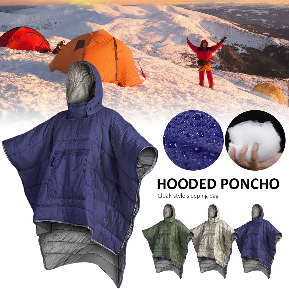 Winter Poncho Coat Camping Sleeping Bag Water-Resistant Cloak Lazy Bags Sleeping Blanket Quilt for Outdoor Camping Hiking New
Winter Poncho Coat Camping Sleeping Bag Water-Resistant Cloak Lazy Bags Sleeping Blanket Quilt for Outdoor Camping Hiking New