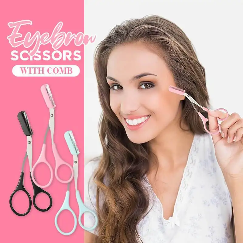Professional Eyebrow Trimmer Makeup Razor Small Eyelash Hair Scissors With Eyebrow Comb Clips Shaping Eyebrows Beauty Tool
Professional Eyebrow Trimmer Makeup Razor Small Eyelash Hair Scissors With Eyebrow Comb Clips Shaping Eyebrows Beauty Tool