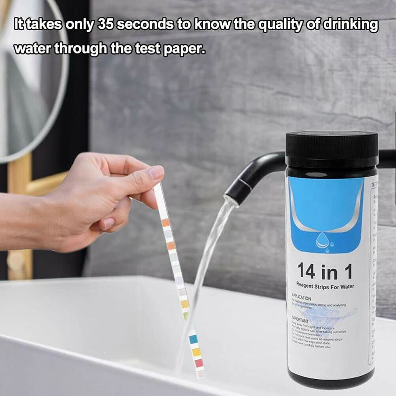 14-in-1 Drinking Water Test Kit Water Quality Test for Well and Tap Water 50/100pcs IQ6
14-in-1 Drinking Water Test Kit Water Quality Test for Well and Tap Water 50/100pcs IQ6