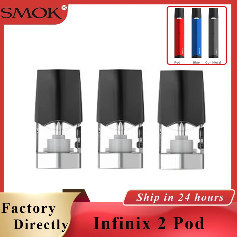 Фото 3 шт./упак. SMOK infinix Pod vape 2 мл картридж для smok pod комплект электронных сигарет