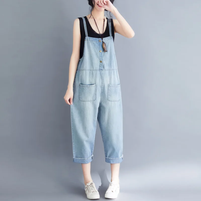 Korean Style Overalls for Women Vintage Stretch Mom Jeans High Waist Casual Washed Thin Ankle-Length Pants Blue Plus Size 3XL
Korean Style Overalls for Women Vintage Stretch Mom Jeans High Waist Casual Washed Thin Ankle-Length Pants Blue Plus Size 3XL