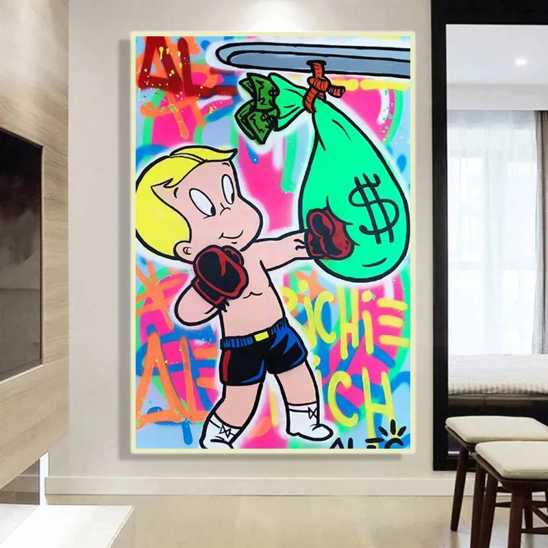 Alec Monopoly In the Boxing Rich Man Money On the Wall Art Posters and Prints Graffiti Art Canvas Paintings Pictures Home Decor
Alec Monopoly In the Boxing Rich Man Money On the Wall Art Posters and Prints Graffiti Art Canvas Paintings Pictures Home Decor