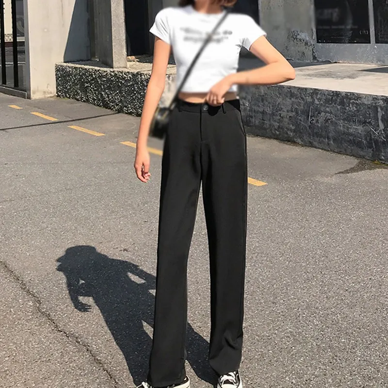 Women's Pants Summer Korean Style Wild Casual Thin Loose Suit Pants Full Length Straight Slim Pants Solid Color
Women's Pants Summer Korean Style Wild Casual Thin Loose Suit Pants Full Length Straight Slim Pants Solid Color