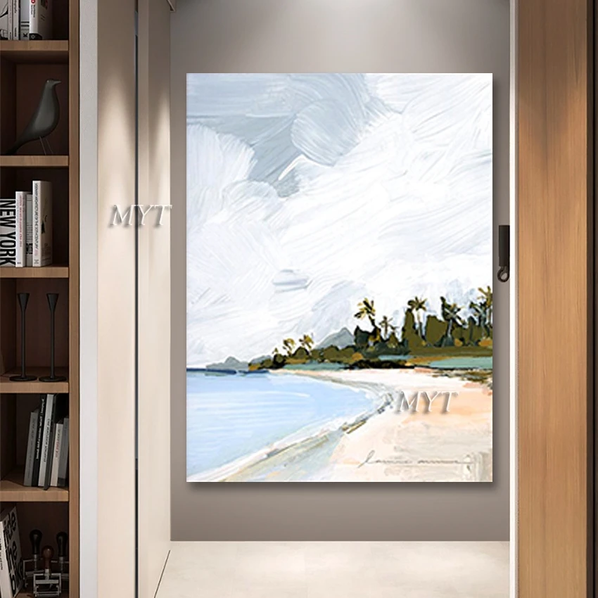 Современная картина маслом на холсте, ручная роспись, Красивый Ландшафт, голубое небо, белые облака, украшение для гостиной 
Современная картина маслом на холсте, ручная роспись, Красивый Ландшафт, голубое небо, белые облака, украшение для гостиной