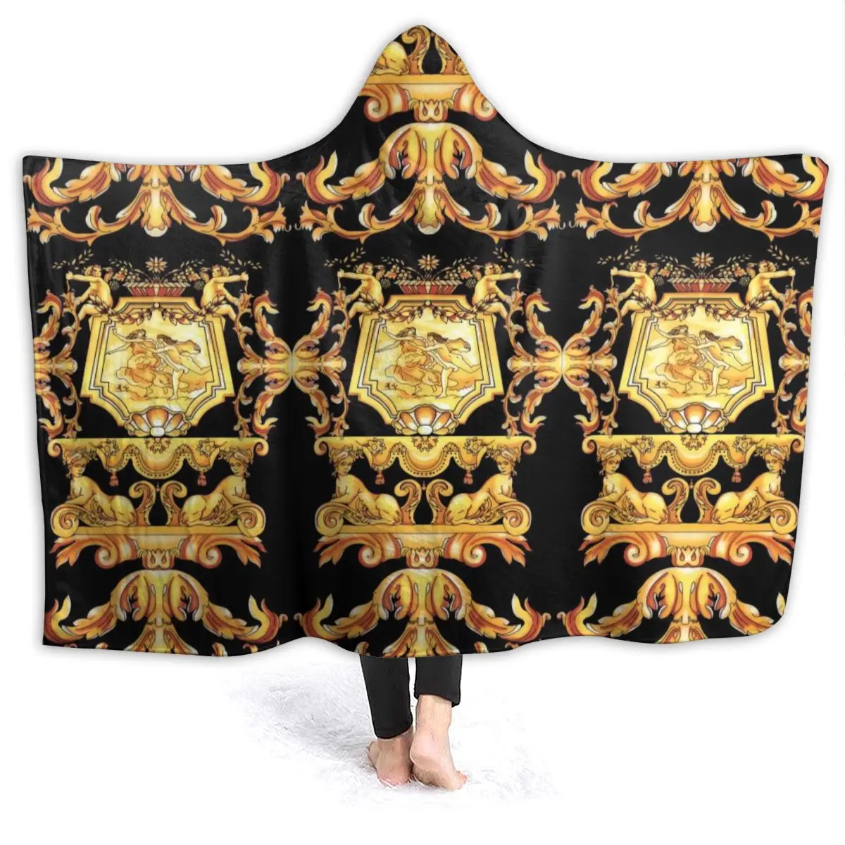 Darmian Women Throw Blanket Lunxry Gloden Floral 3D Printed Plush Hooded Coperta for Adults Kid Warm Wearable Dropshipping
Darmian Women Throw Blanket Lunxry Gloden Floral 3D Printed Plush Hooded Coperta for Adults Kid Warm Wearable Dropshipping