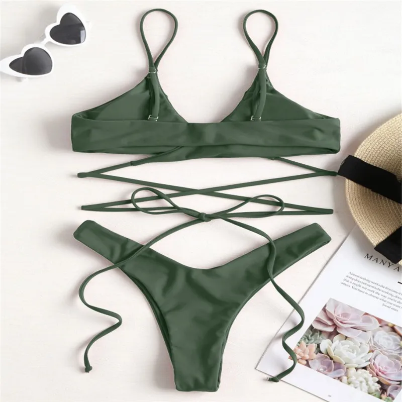 Sexy Bikini 2021 new solid color long rope cross bikini set Bathing Suit Women Swimwear Beach Wear Monokini
Sexy Bikini 2021 new solid color long rope cross bikini set Bathing Suit Women Swimwear Beach Wear Monokini