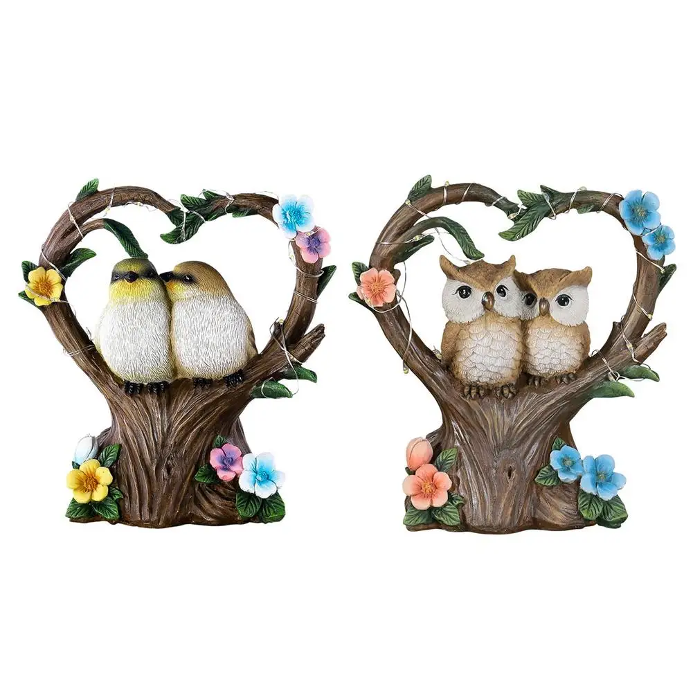 Garden Solar Light Birds Owls Couples Statue Figurines LED Night Light Outdoor Garden Lawn Courtyard Birds Sculpture Ornaments
Garden Solar Light Birds Owls Couples Statue Figurines LED Night Light Outdoor Garden Lawn Courtyard Birds Sculpture Ornaments