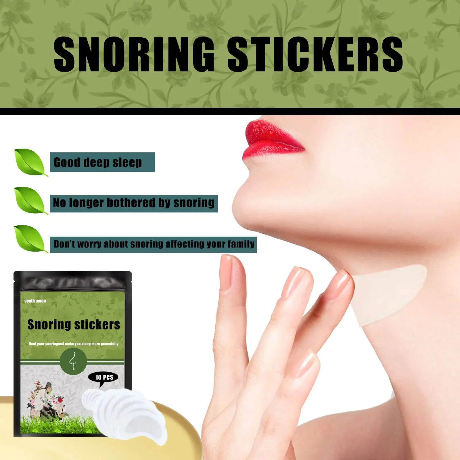 Effective Unisex Breathable Improve Sleeping Anti Snoring Stickers Throat Sticker With Adhedive Patches Snore Stopper
Effective Unisex Breathable Improve Sleeping Anti Snoring Stickers Throat Sticker With Adhedive Patches Snore Stopper