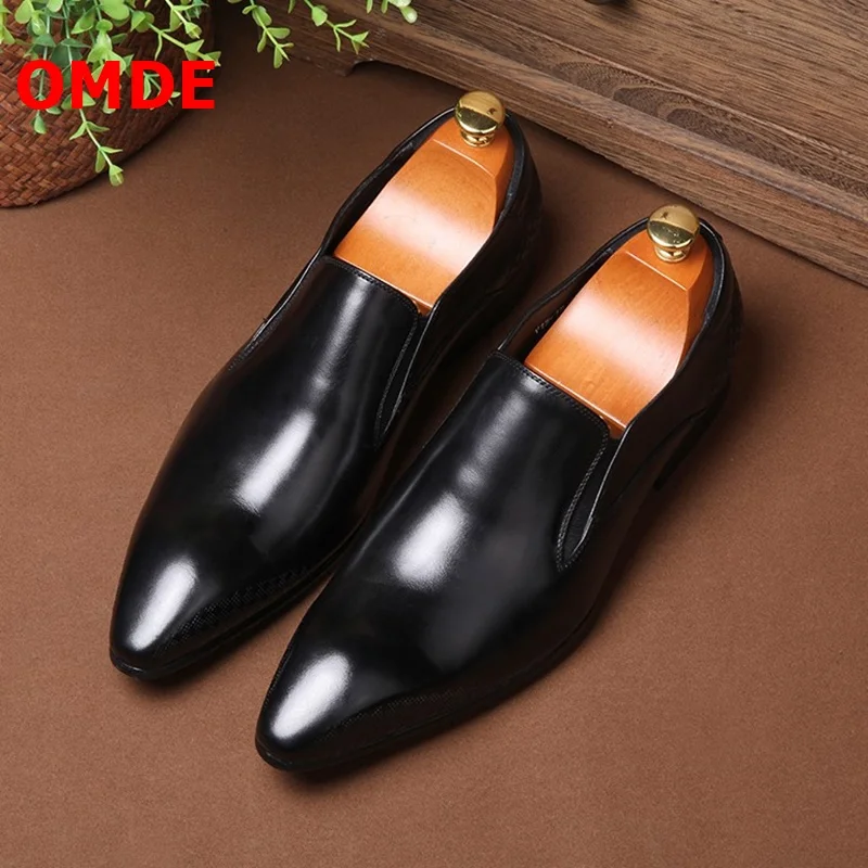 OMDE Loafers Luxury Genuine Leather Pointed Toe Slip On Formal Shoes Men Dress Shoes Wedding Shoes Men's Business Office Shoes
OMDE Loafers Luxury Genuine Leather Pointed Toe Slip On Formal Shoes Men Dress Shoes Wedding Shoes Men's Business Office Shoes