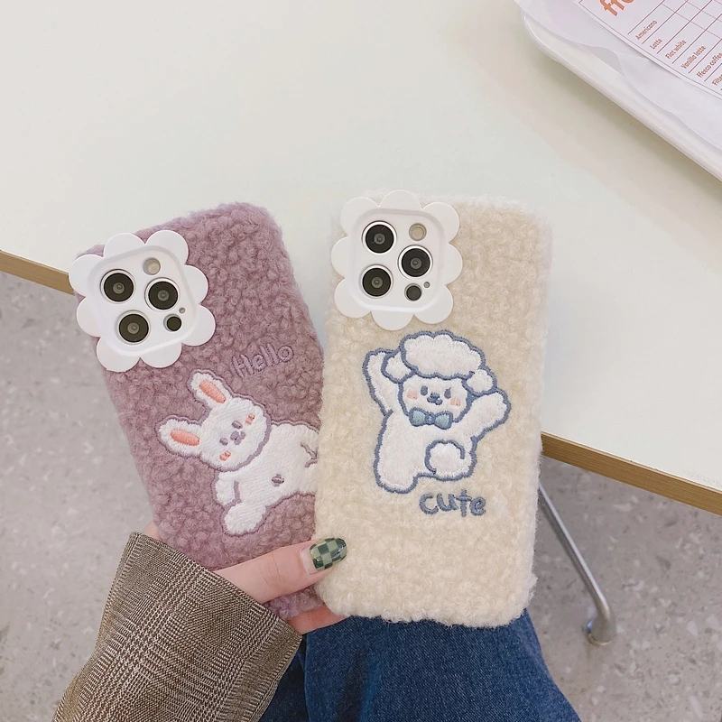 Cute Cartoon Rabbit Sheep Furry Soft Phone Case For iPhone 13 12 11 Pro Max X Xs Max Xr 7 8 Plus Cases Hairy Warm Plush Cover
Cute Cartoon Rabbit Sheep Furry Soft Phone Case For iPhone 13 12 11 Pro Max X Xs Max Xr 7 8 Plus Cases Hairy Warm Plush Cover