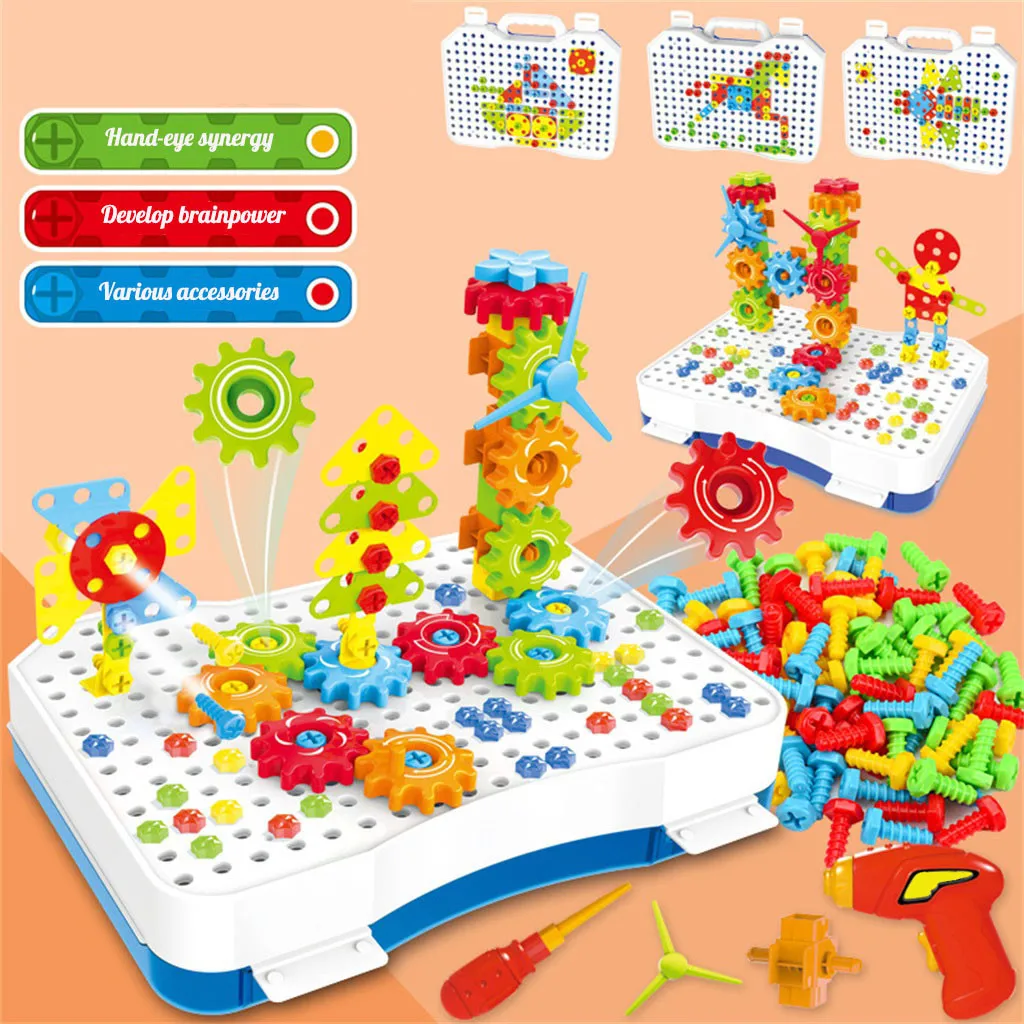 New Kids Electric Drill Educational Toy Nut Bolt Set Disassembly Tool Set Creative Exercise Brain Stress Relief Toys
New Kids Electric Drill Educational Toy Nut Bolt Set Disassembly Tool Set Creative Exercise Brain Stress Relief Toys