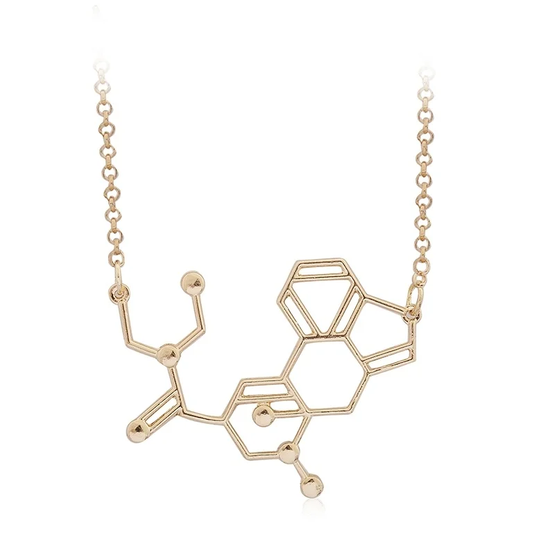 Гальванизированный цинковый сплав кулон ожерелье Aka кислота химическая молекула