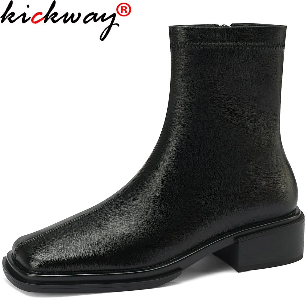 kickway Working Casual Autumn Winter Women Ankle Boots Retro Concise New Front Zipper Genuine Round Toe Low Heels Shoes Woman
kickway Working Casual Autumn Winter Women Ankle Boots Retro Concise New Front Zipper Genuine Round Toe Low Heels Shoes Woman