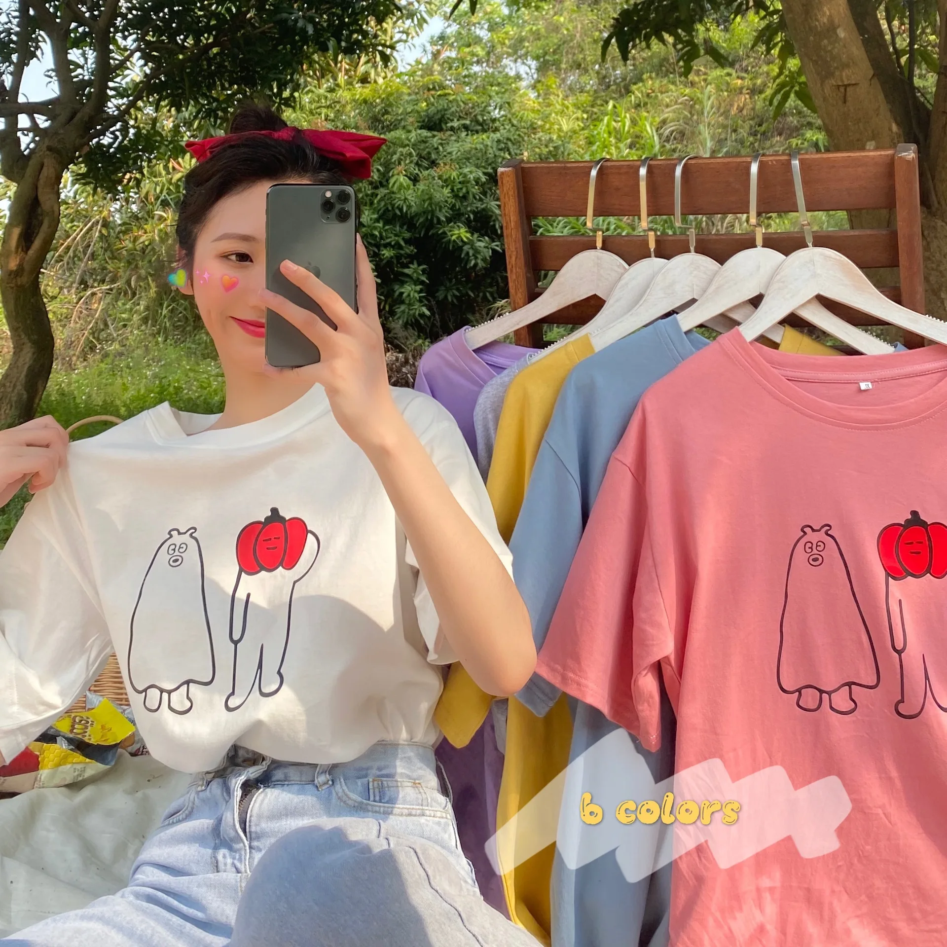 Summer Y2K Graphic Print Harajuku Women's T-shirt Kawaii Casual Loose Round Neck Cotton Oversized Short-sleeved Shirt
Summer Y2K Graphic Print Harajuku Women's T-shirt Kawaii Casual Loose Round Neck Cotton Oversized Short-sleeved Shirt